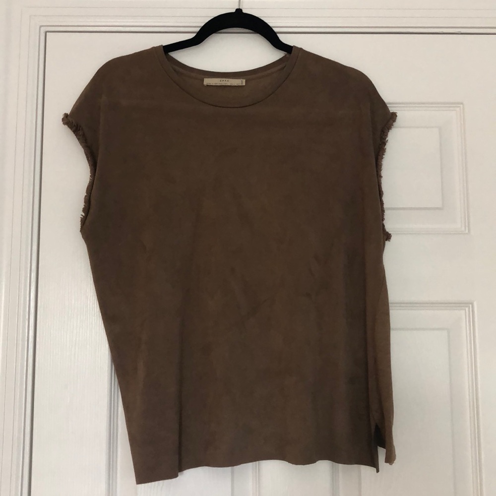 Brown Suede Zara Top